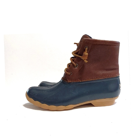 Sperry Women's Saltwater Waterproof Leather Duck Boots Size 8M - Picture 3 of 7